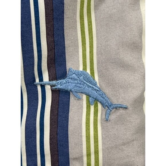 Tommy Bahama Men’s Striped Reversible Swim Trunks w/ Pockets - Large - Picture 7 of 11